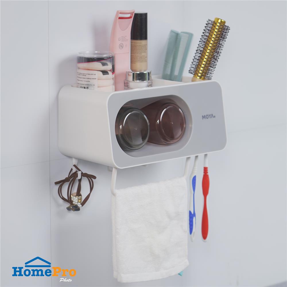 ที่ใส่แปรงสีฟัน MOYA E2111 สีขาว-เทา