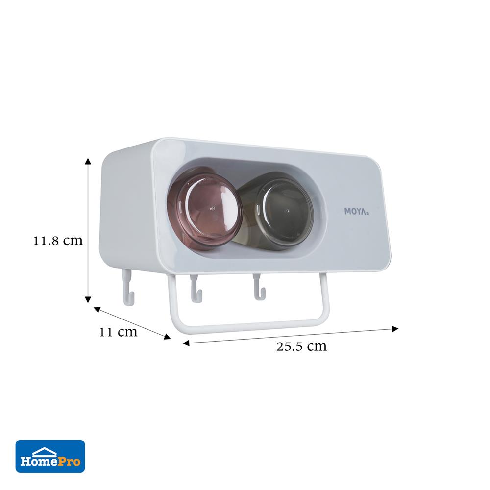 ที่ใส่แปรงสีฟัน MOYA E2111 สีขาว-เทา