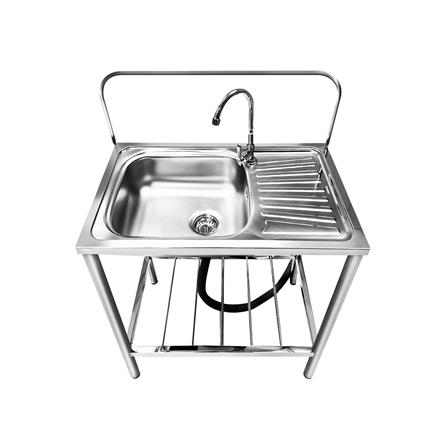 ซิงค์ขาตั้ง 1 หลุม 1 ที่พัก PARNO BELLA 7545 สีเงิน_2