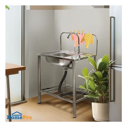 ซิงค์ขาตั้ง 1 หลุม 1 ที่พัก PARNO BELLA 7545 สีเงิน_3