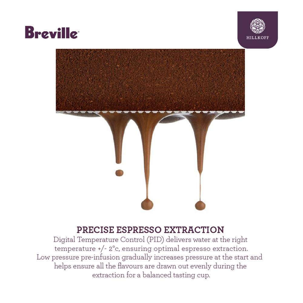 เครื่องชงกาแฟ BREVILLE BES878 สีเงิน