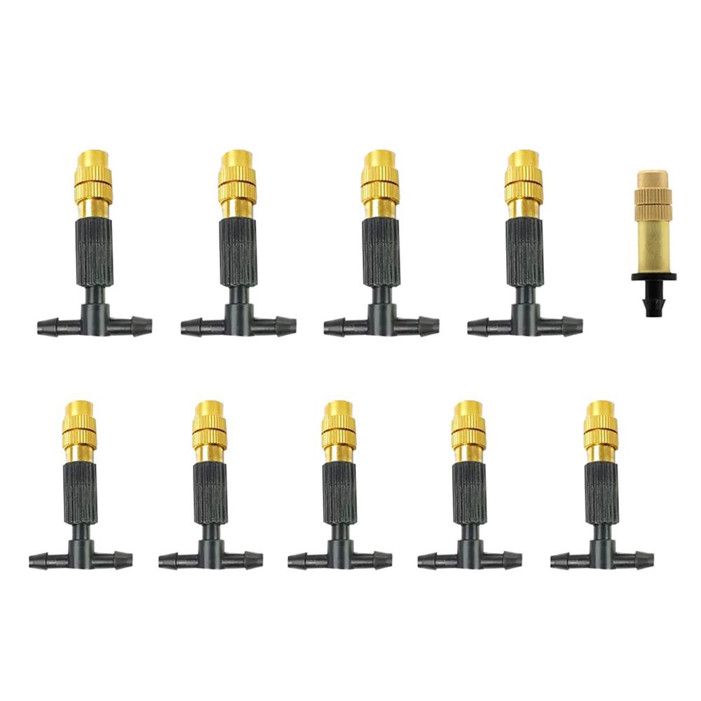 ชุดหัวพ่นหมอกทองเหลือง SPRING 0.6 มม. 10 หัว พร้อมสายไมโคร 5/7 มม.X10 ม.