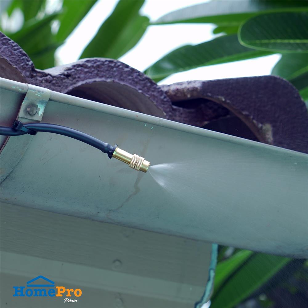 ชุดหัวพ่นหมอกทองเหลือง SPRING 0.6 มม. 10 หัว พร้อมสายไมโคร 5/7 มม.X10 ม.