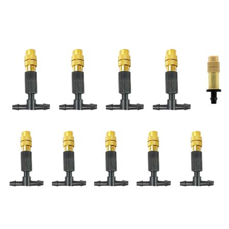 ชุดหัวพ่นหมอกทองเหลือง SPRING 0.6 มม. 10 หัว พร้อมสายไมโคร 5/7 มม.X10 ม._3