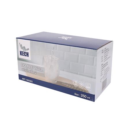 แก้วน้ำ 250 มล. KECH DOUBLE WALL S (แพ็ก 2 ใบ)_2