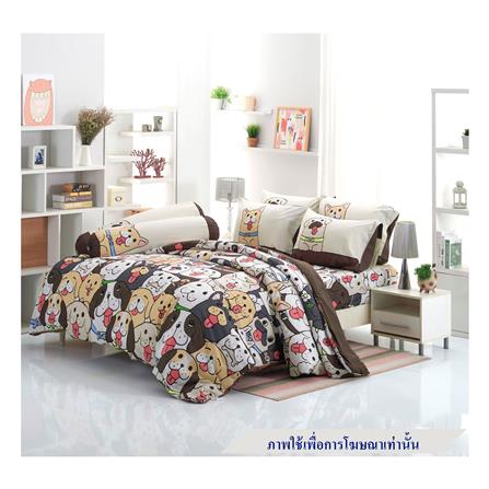 ชุดผ้าปูที่นอน 5 ฟุต 6 ชิ้น TULIP หมาจ๋า 60205-DLC042_0