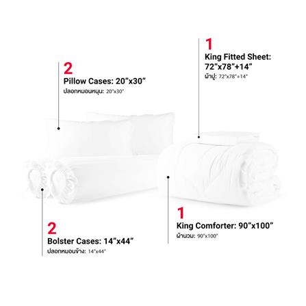 ชุดผ้าปูที่นอน 6 ฟุต 6 ชิ้น FROLINA MICROTEX SF028_1