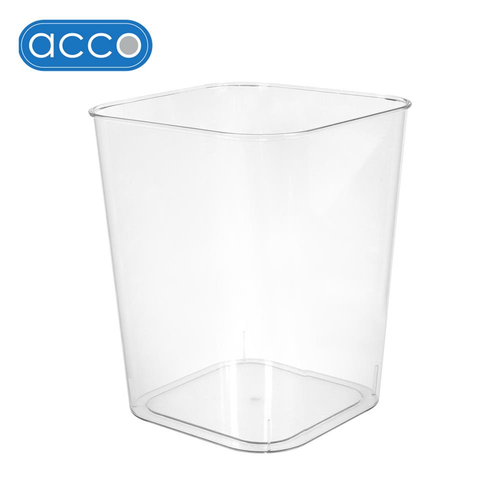 ถังขยะเหลี่ยม ACCO KLEAR 12.5 ลิตร สีใส_0