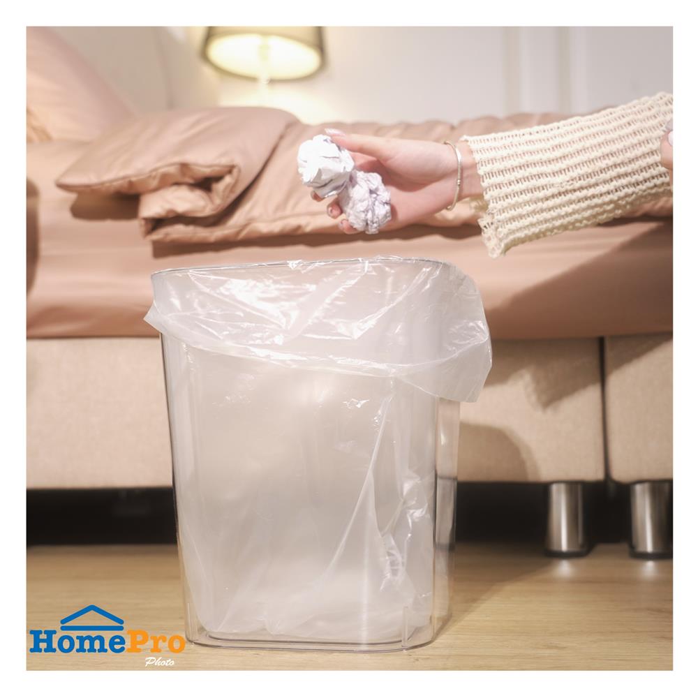 ถังขยะเหลี่ยม ACCO KLEAR 12.5 ลิตร สีใส