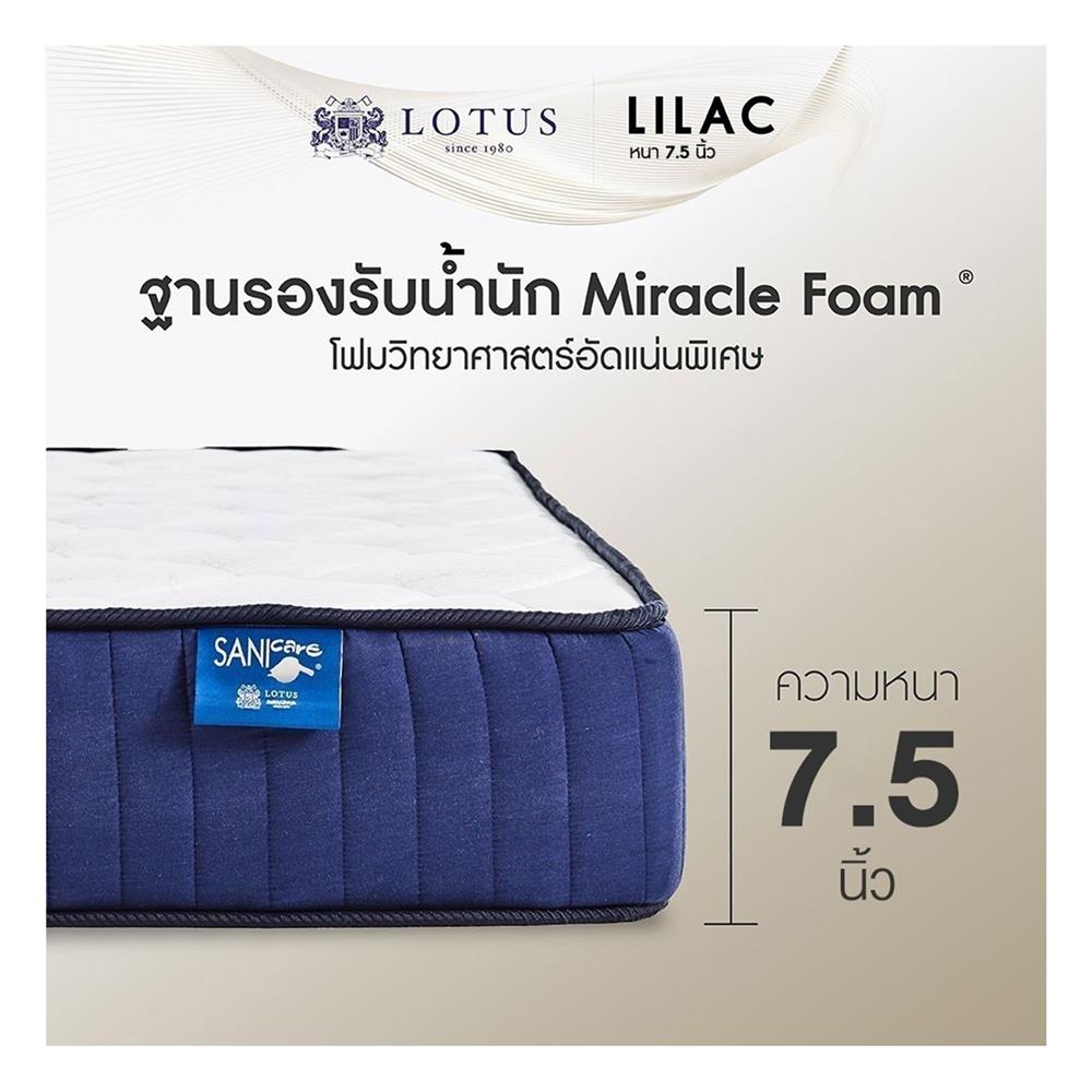 ที่นอน 6 ฟุต LOTUS LILAC พร้อมหมอนหนุน 2 ชิ้น
