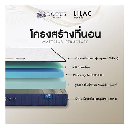 ที่นอน 6 ฟุต LOTUS LILAC พร้อมหมอนหนุน 2 ชิ้น_5