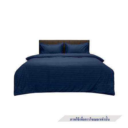 ผ้าปูที่นอน PICASSO MICRO SATIN 84X110 นิ้ว ลายริ้ว สี NAVY BLUE_0