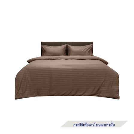 ผ้าปูที่นอน PICASSO MICRO SATIN 90X110 นิ้ว ลายริ้ว สี BROWN_0