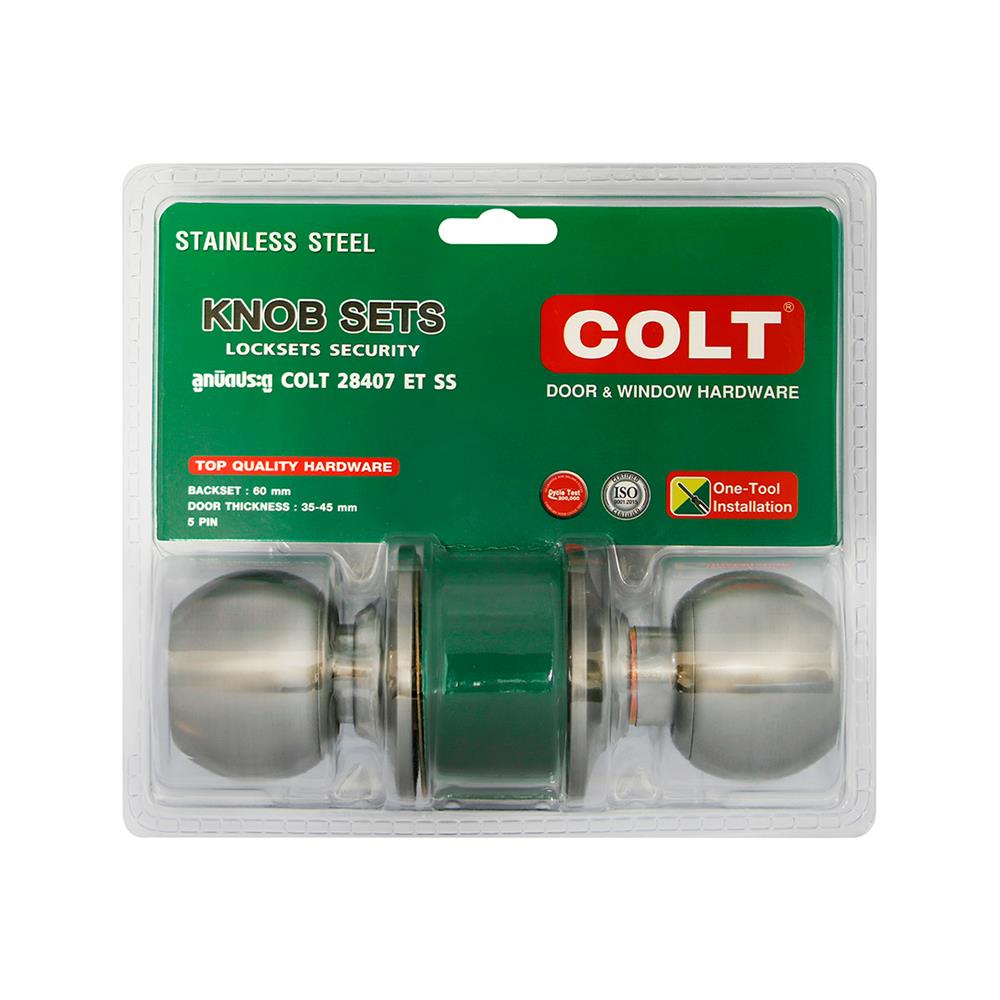 ลูกบิดทั่วไป หัวกลม COLT 28407 สีสเตนเลส