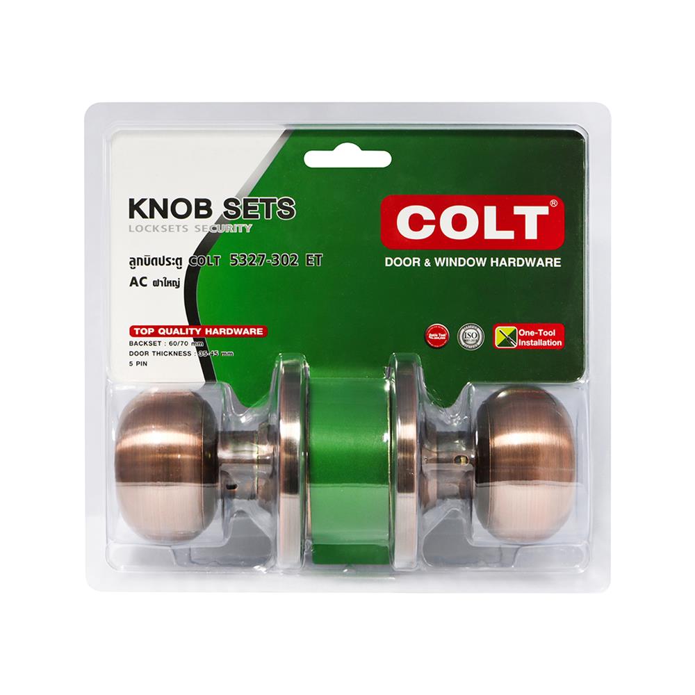 ลูกบิดทั่วไป หัวจัน COLT 5327-302 สีทองแดงรมดำ