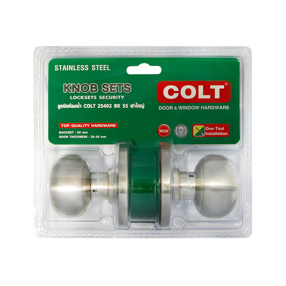 ลูกบิดห้องน้ำ หัวจัน COLT 25402 สีสเตนเลส