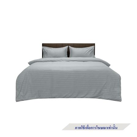 ผ้าปูที่นอน PICASSO MICRO SATIN 84X110 นิ้ว ลายริ้ว สี GREY_0