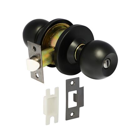 ลูกบิดห้องน้ำ หัวกลม COLT 6322-302 สีดำ_1