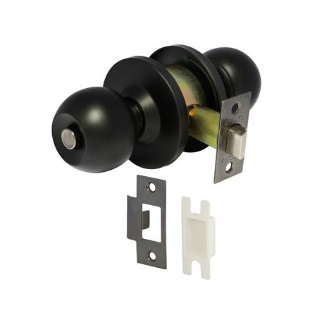 ลูกบิดห้องน้ำ หัวกลม COLT 6322-302 สีดำ_2