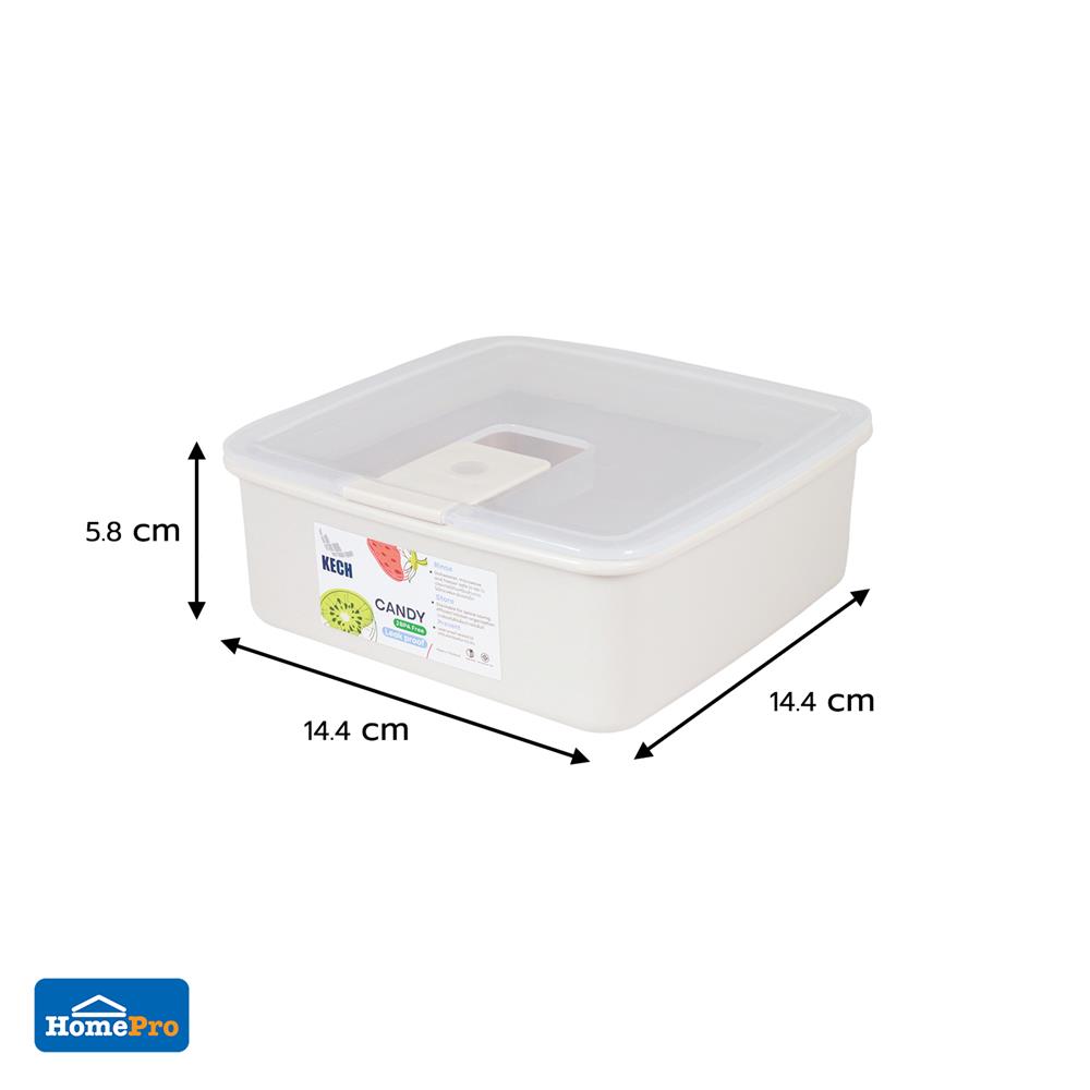 กล่องอาหาร 0.55 ลิตร KECH CANDY 9711 สีเบจ