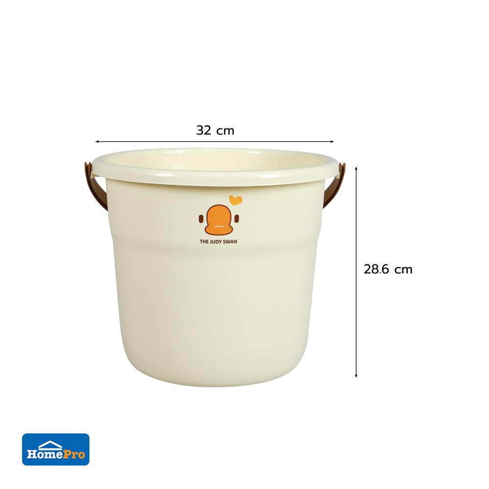 ถังน้ำกลม PLIM DUCKY 16 ลิตร สีครีม