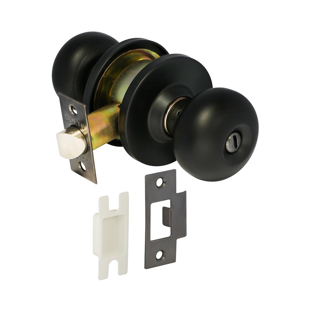 ลูกบิดห้องน้ำ หัวจัน COLT 5322-302 สีดำ