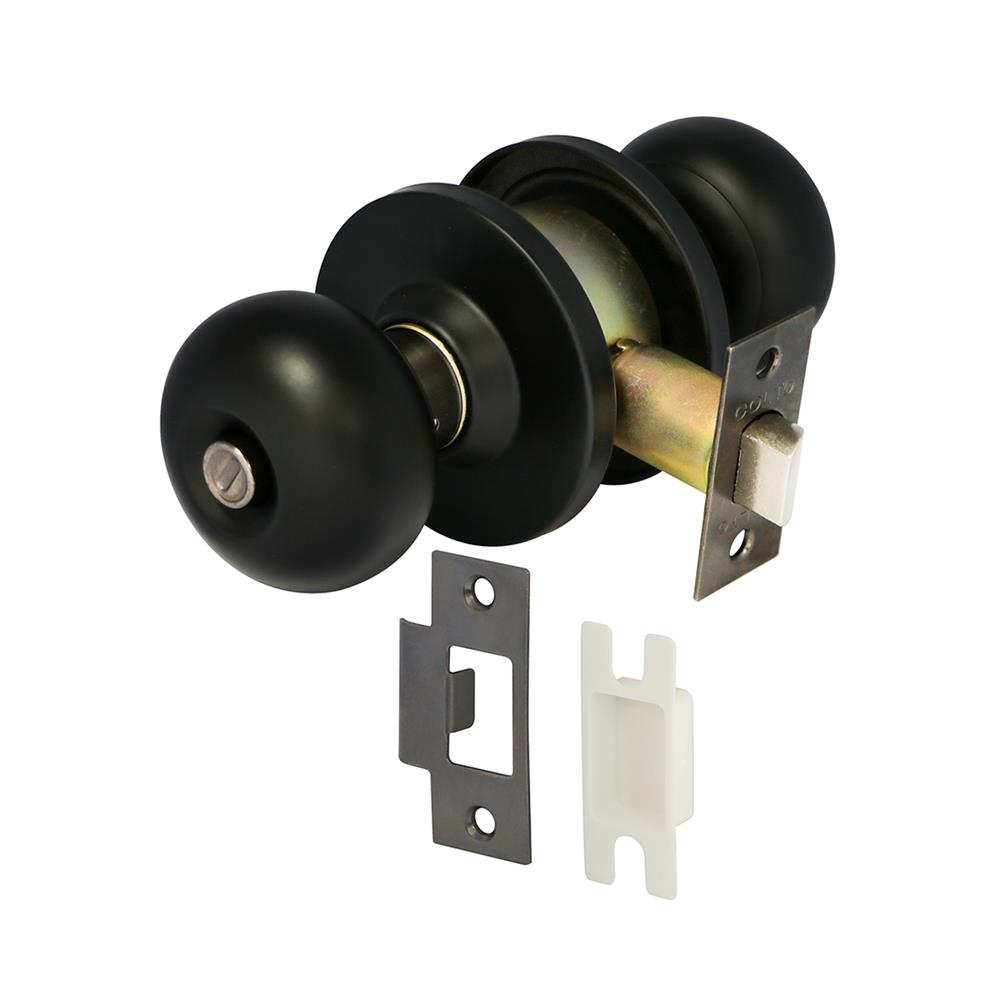 ลูกบิดห้องน้ำ หัวจัน COLT 5322-302 สีดำ