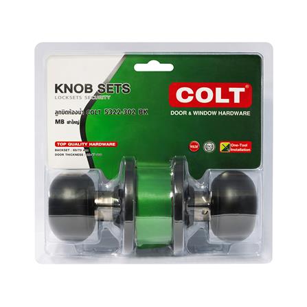 ลูกบิดห้องน้ำ หัวจัน COLT 5322-302 สีดำ_5