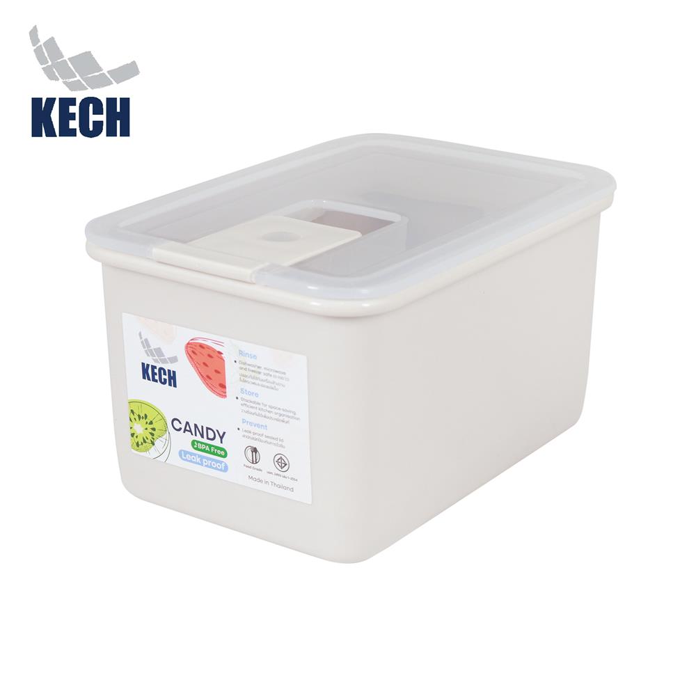 กล่องอาหาร 0.6 ลิตร KECH CANDY 9713 สีเบจ_0