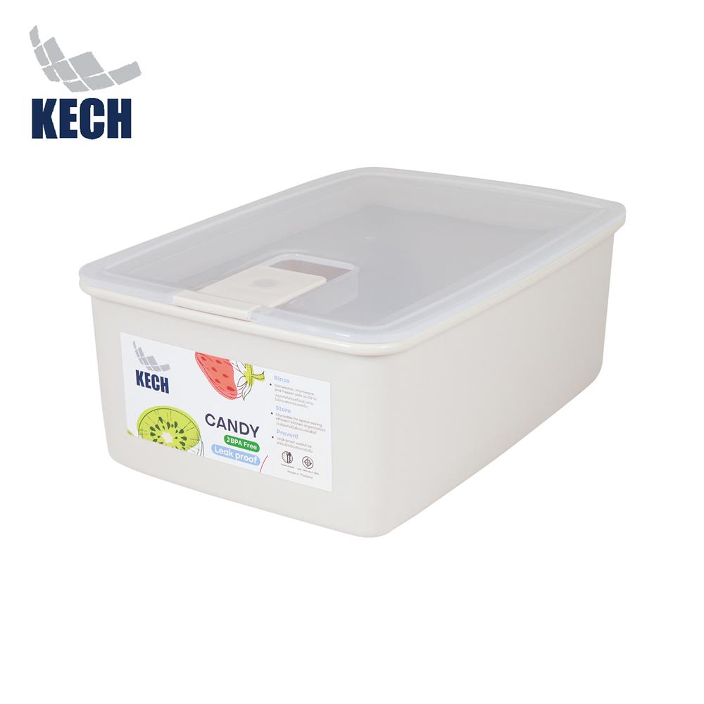 กล่องอาหาร 1.4 ลิตร KECH CANDY 9714 สีเบจ_0