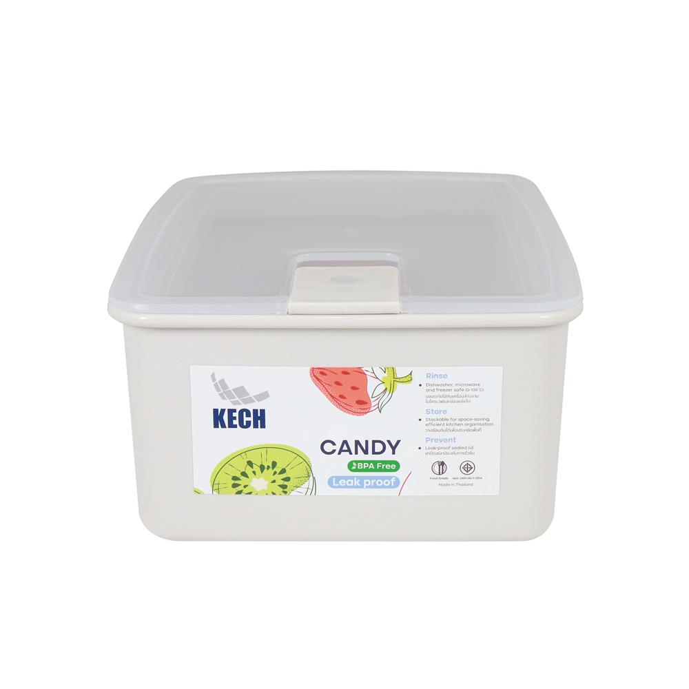 กล่องอาหาร 1.4 ลิตร KECH CANDY 9714 สีเบจ