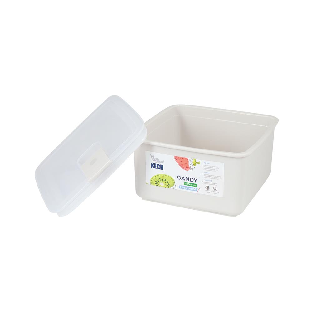 กล่องอาหาร 0.92 ลิตร KECH CANDY 9712 สีเบจ