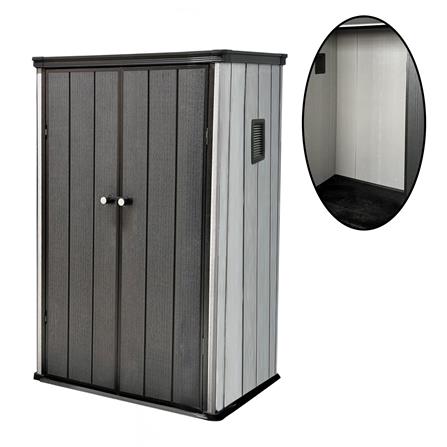 ตู้เก็บของกลางแจ้ง SPRING MA SHU 114 ซม. สีเทา_0