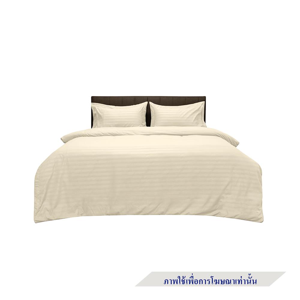 ผ้าปูที่นอน PICASSO MICRO SATIN 90X110 นิ้ว ลายริ้ว สี CREAM