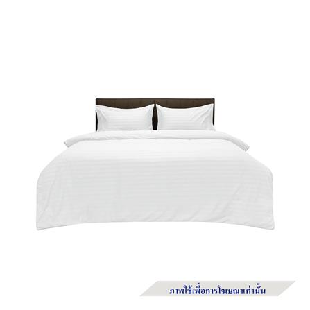 ผ้าปูที่นอน PICASSO MICRO SATIN 90X110 นิ้ว ลายริ้ว สี WHITE_0