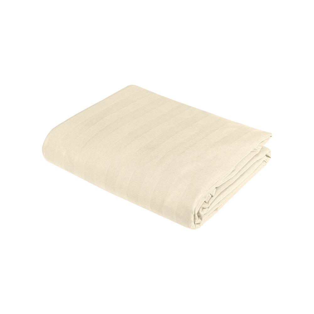 ผ้าปูที่นอน PICASSO MICRO SATIN 84X110 นิ้ว ลายริ้ว สี CREAM