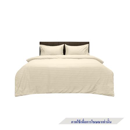 ผ้าปูที่นอน PICASSO MICRO SATIN 84X110 นิ้ว ลายริ้ว สี CREAM_0