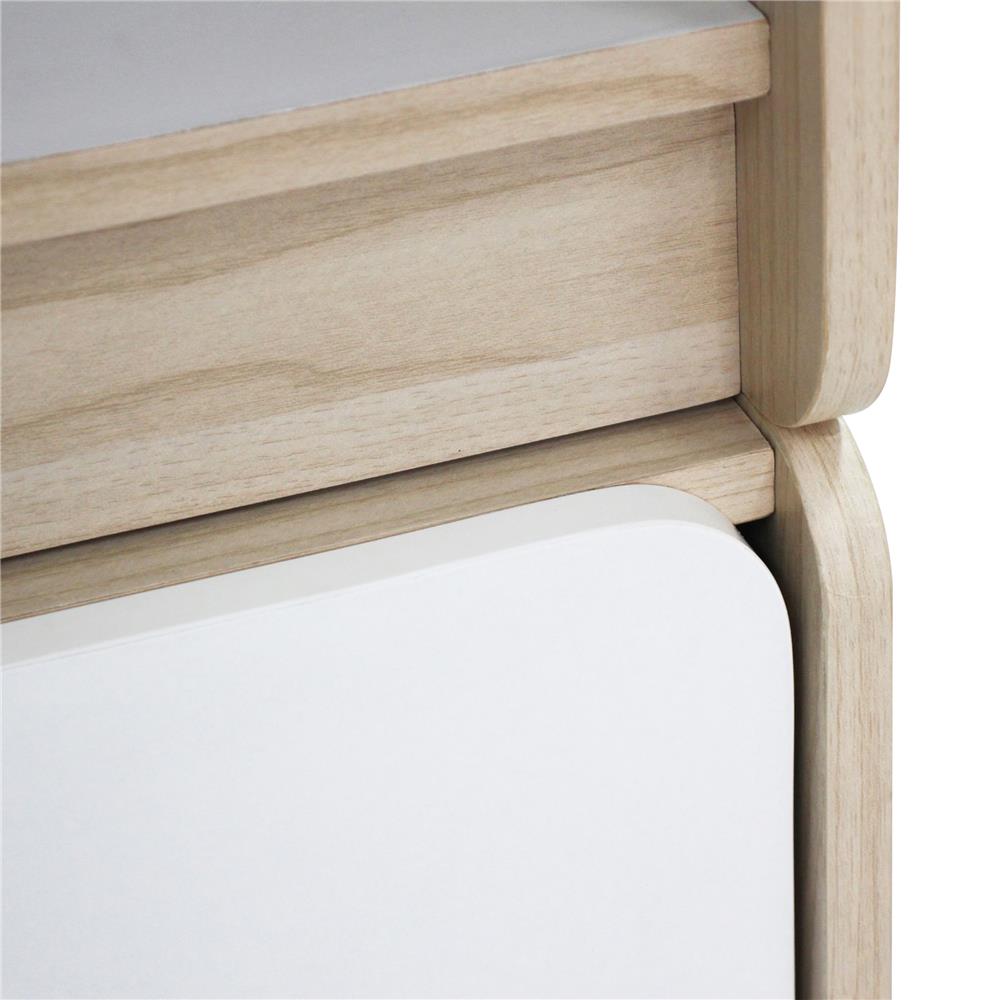 ตู้เตี้ย 2 บานเปิด OYAKOO AUSTIN สีขาว/โอ๊ค