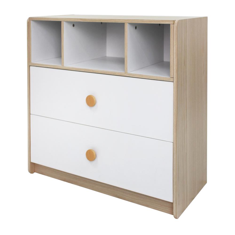 ตู้ลิ้นชักเด็ก 2 ลิ้นชัก OYAKOO AUSTIN สีขาว/โอ๊ค