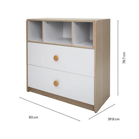 ตู้ลิ้นชักเด็ก 2 ลิ้นชัก OYAKOO AUSTIN สีขาว/โอ๊ค_7