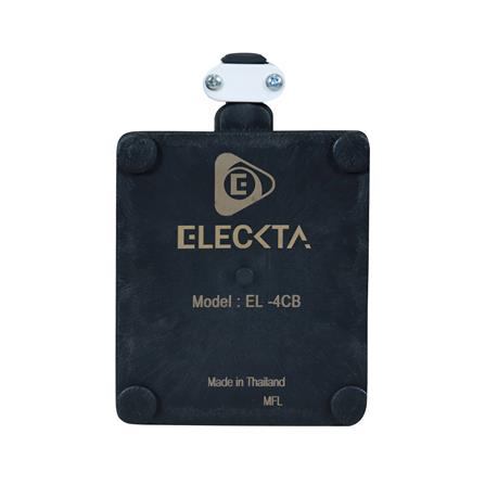 บล็อกยาง PVC 4 ช่อง ELECKTA EL-4CB สีขาว/ดำ (ไม่มีเต้ารับ)_2