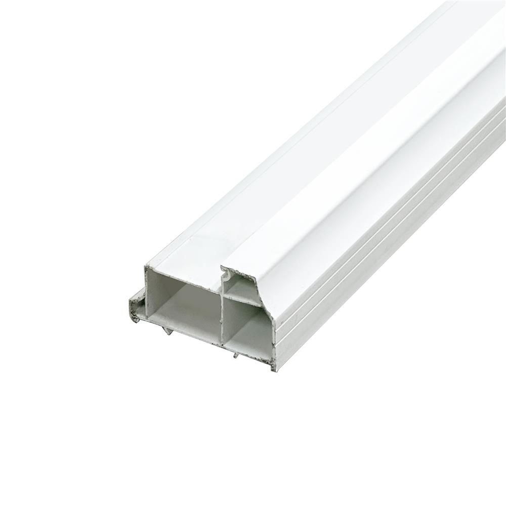 ชุดประตูห้องน้ำ UPVC พร้อมวงกบและบานพับ AZLE 2 ลายตัด 70X200 ซม. สีขาว ไม่เจาะลูกบิด