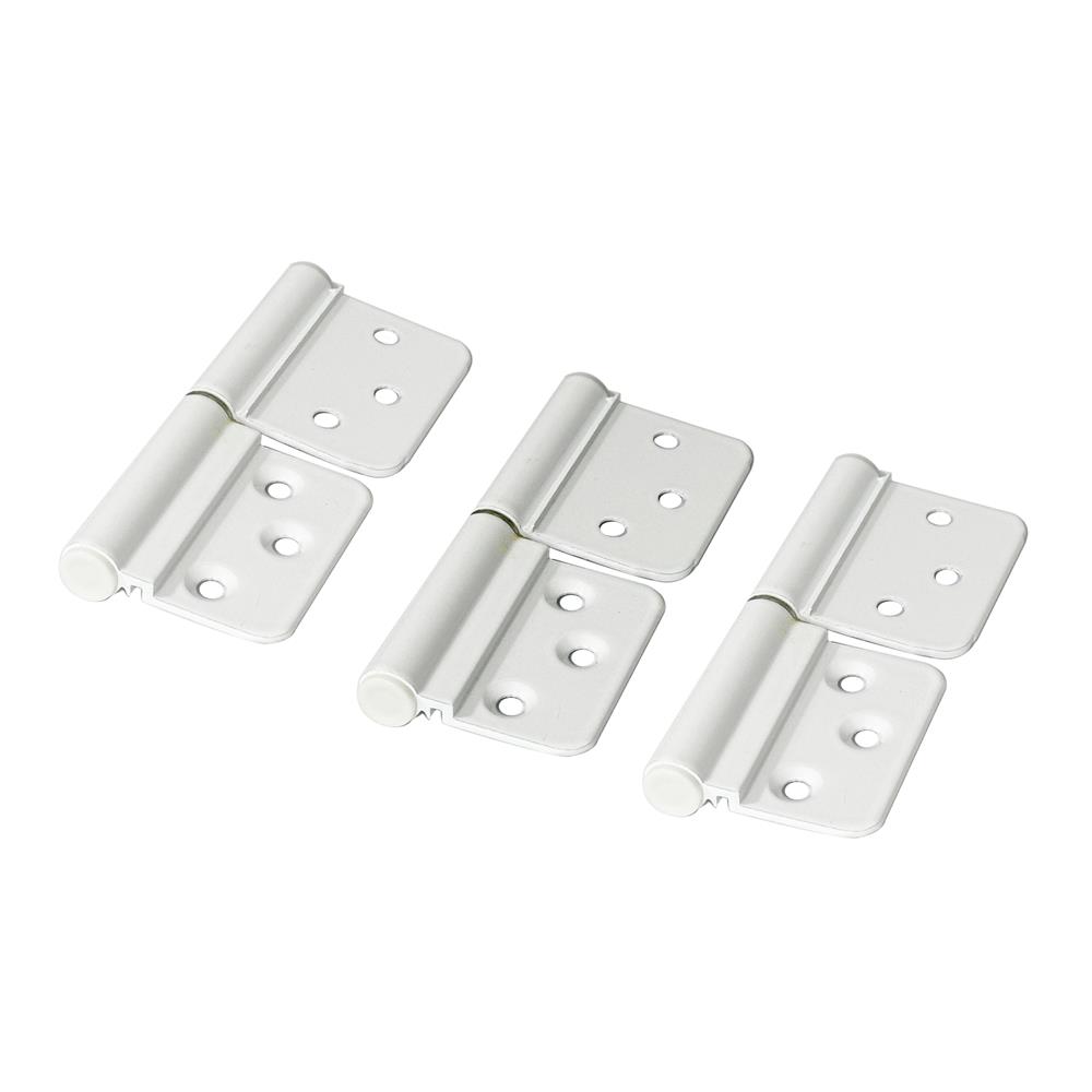 ชุดประตูห้องน้ำ UPVC พร้อมวงกบและบานพับ AZLE 2 ลายตัด 70X200 ซม. สีขาว ไม่เจาะลูกบิด