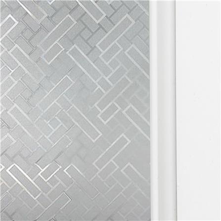 ชุดประตูห้องน้ำ UPVC พร้อมวงกบและบานพับ AZLE 2 ลายตัด 70X200 ซม. สีขาว ไม่เจาะลูกบิด_2