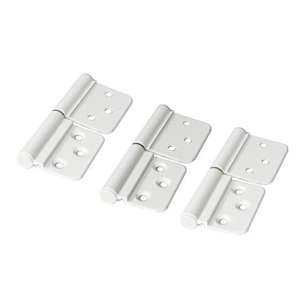 ชุดประตูห้องน้ำ UPVC พร้อมวงกบและบานพับ AZLE 2 ลายตัด 70X200 ซม. สีขาว ไม่เจาะลูกบิด_5