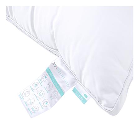 หมอนหนุน ไมโครไฟเบอร์ FROLINA ZEN RELIEF PRO FIRM 19x29 นิ้ว สีขาว_3