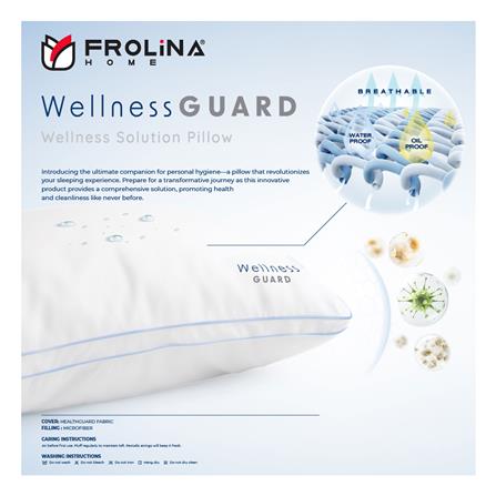 หมอนหนุน ไมโครไฟเบอร์ FROLINA WELLNESS GUARD SOFT 19x29 นิ้ว สีขาว_6