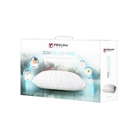 หมอนหนุน ไมโครไฟเบอร์ FROLINA ZEN RELIEF PRO MEDIUM 19x29 นิ้ว สีขาว_4