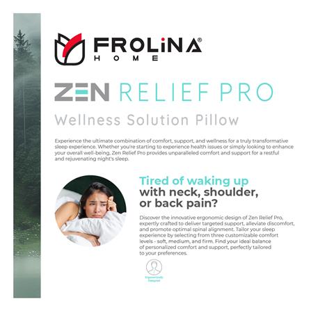 หมอนหนุน ไมโครไฟเบอร์ FROLINA ZEN RELIEF PRO SOFT 19x29 นิ้ว สีขาว_7