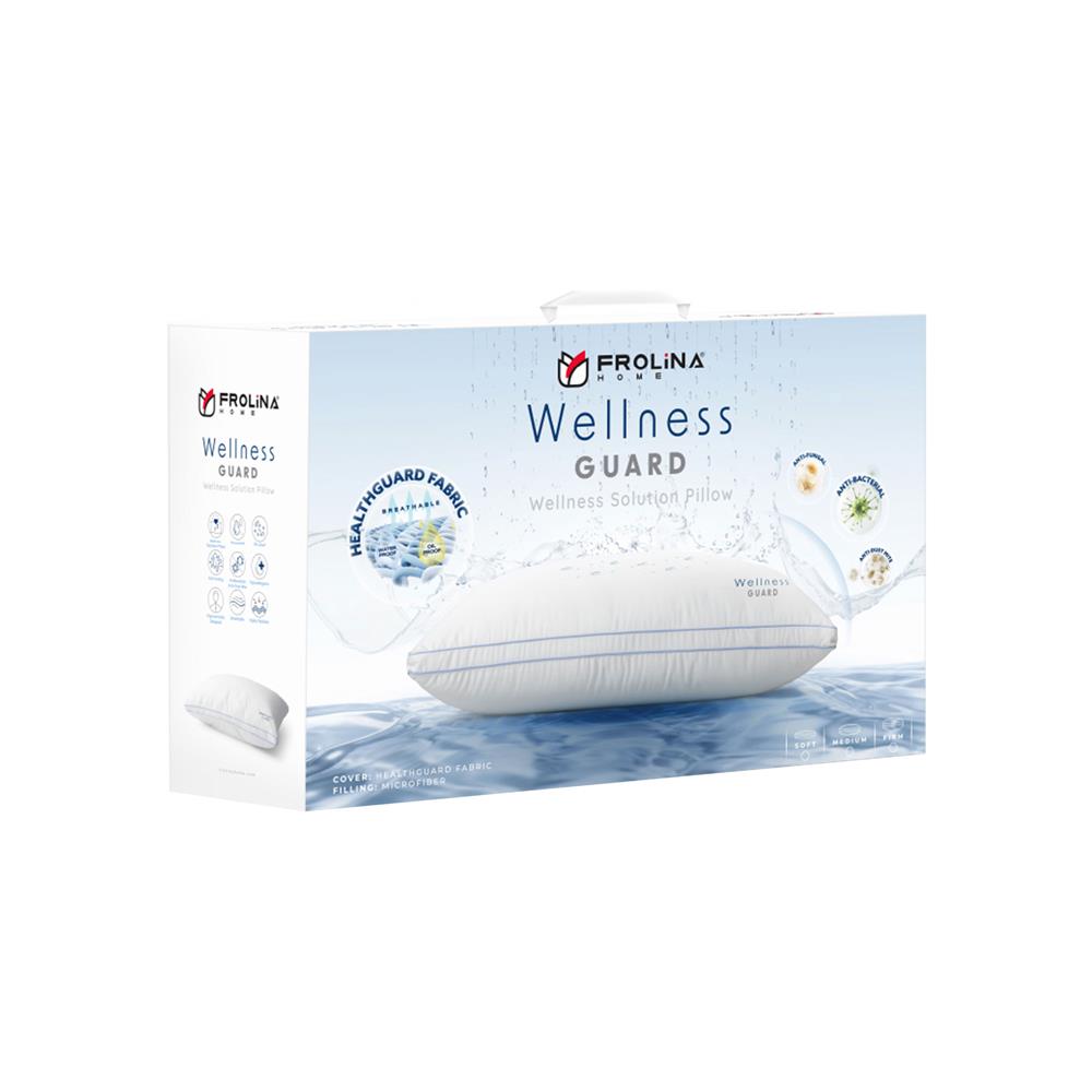 หมอนหนุน ไมโครไฟเบอร์ FROLINA WELLNESS GUARD FIRM 19x29 นิ้ว สีขาว